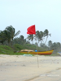 Red flag during Monsoon - rough sea ahead